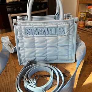 Adorable Light Blue Steve Madden Purse with 3 Different Strap Options